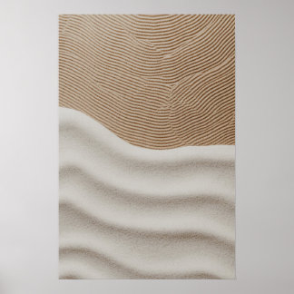 Vågar av serenity - Poster av minimalistiskt Sand