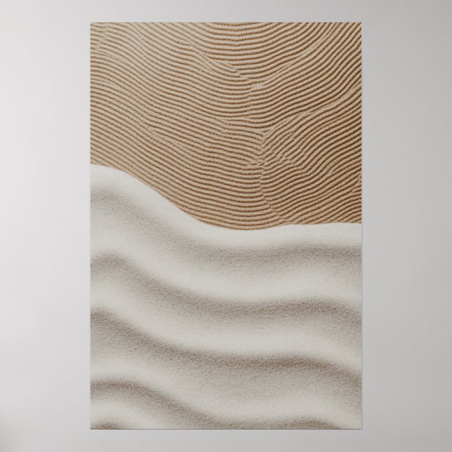 Vågar av serenity - Poster av minimalistiskt Sand  (Framsidan)