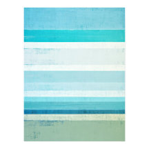 "Vågar Blue och Beige Abstrakt Art