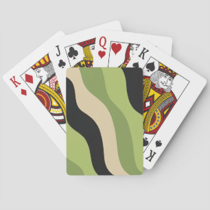vågar, grönt, svart och beige kurvor färglöst casinokort