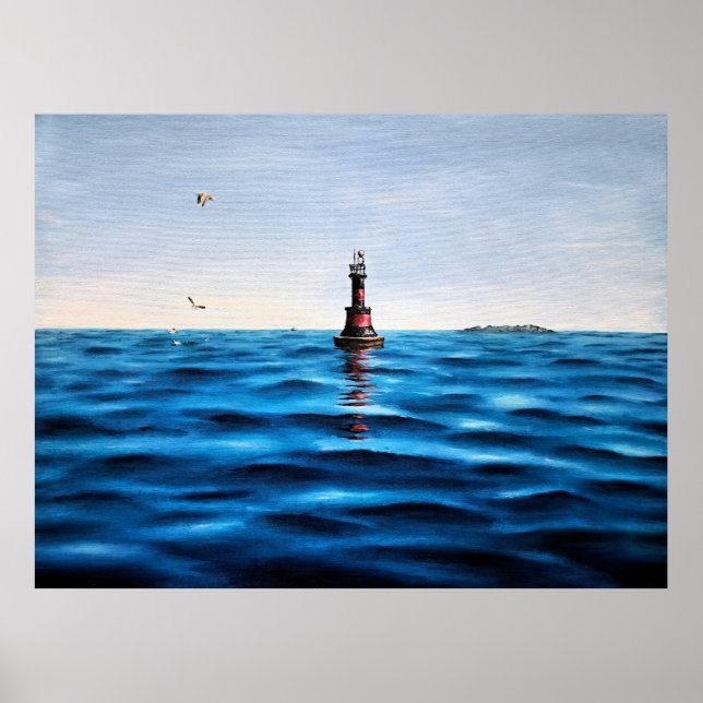 Vågar i Adriatiska havets magiska havssymbol Poster (Framsidan)