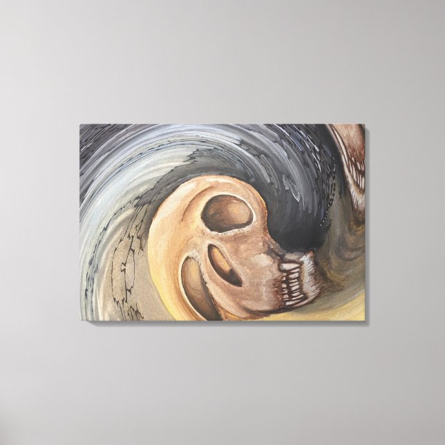 Vågar i det förflutna canvastryck (Framsida)