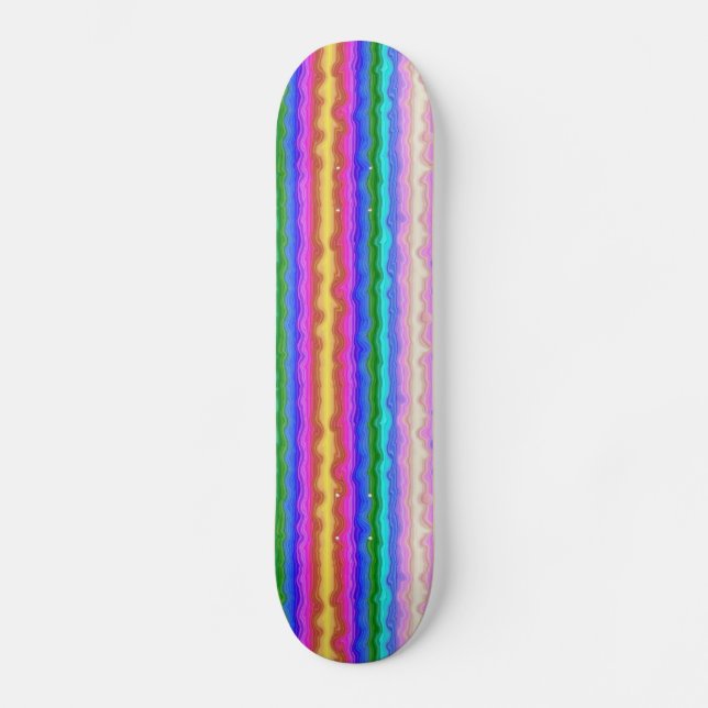 VÅGAR i FÄRG Mini Skateboard Bräda 18,5 Cm (Framsida)