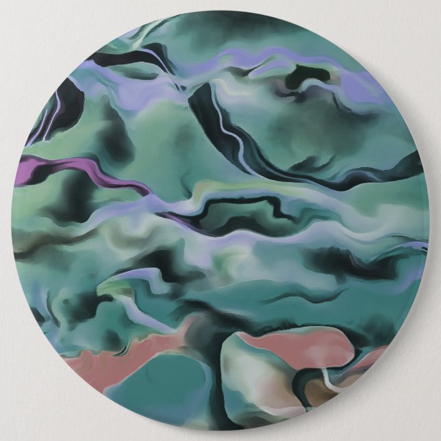 Vågar i harmoni Abstrakt av akryl Pour Art Knapp (Framsida)