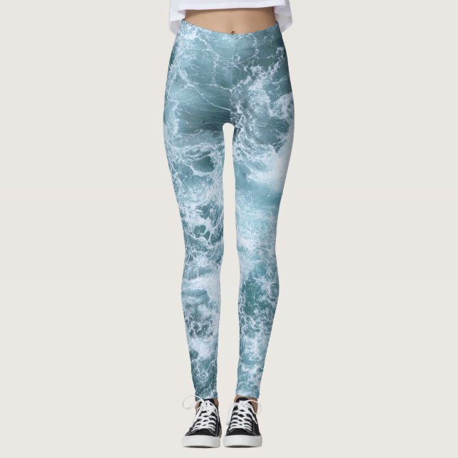 Vågar i oceanen leggings (Framsida)