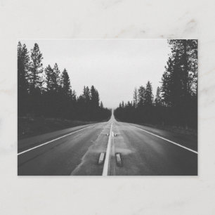 Vägar i svartvitt vykort