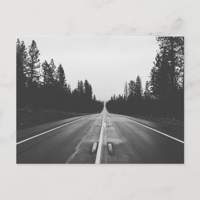 Vägar i svartvitt vykort (Framsida)