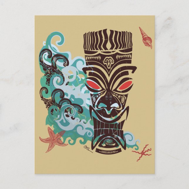 Vågar i TIki Vykort (Framsida)