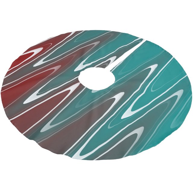 Vågar i vitt julgransmatta borstad polyester (Vinklad)