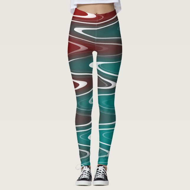 Vågar i vitt leggings (Framsida)