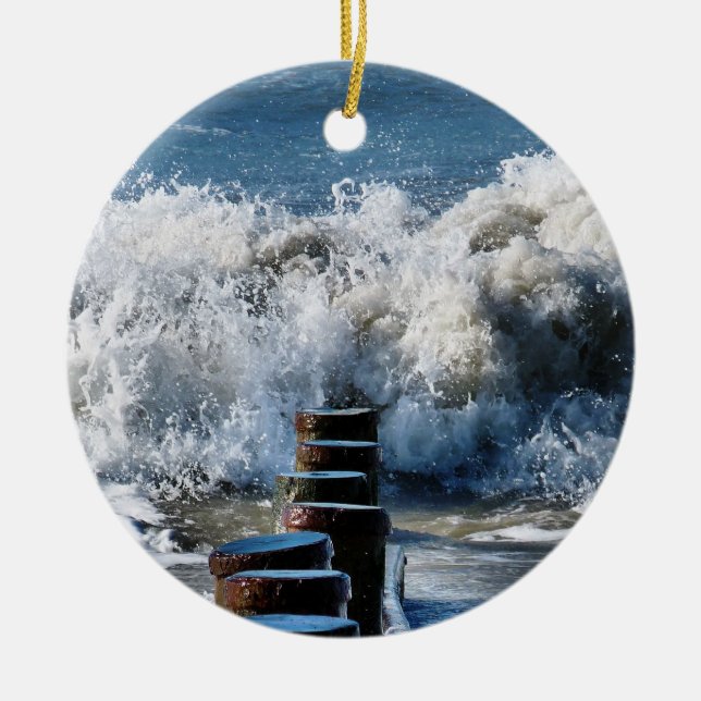 VÅGAR JULGRANSPRYDNAD KERAMIK (Framsidan)