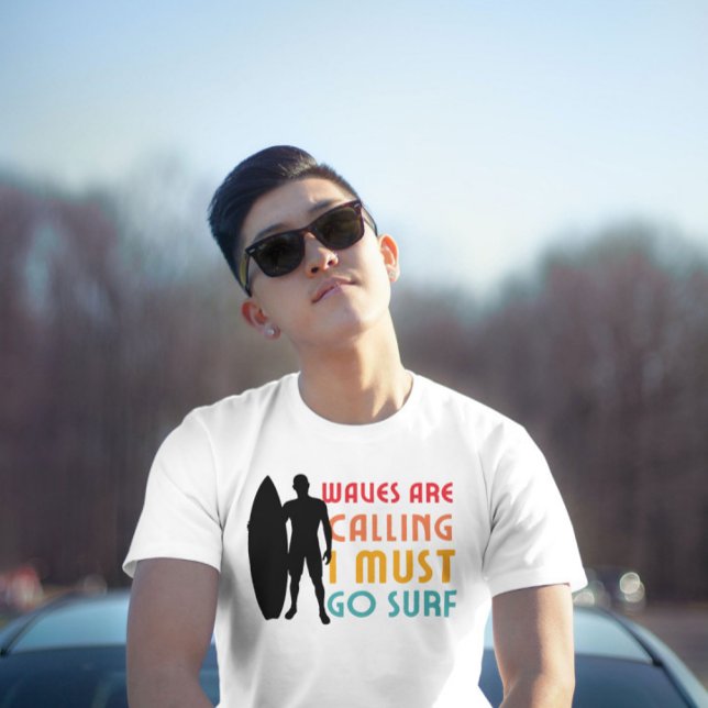 Vågar kallar vintage på sommar-grafik t shirt (Skapare uppladdad)
