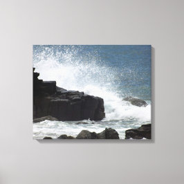 Vågar kraschar på Sten Canvastryck