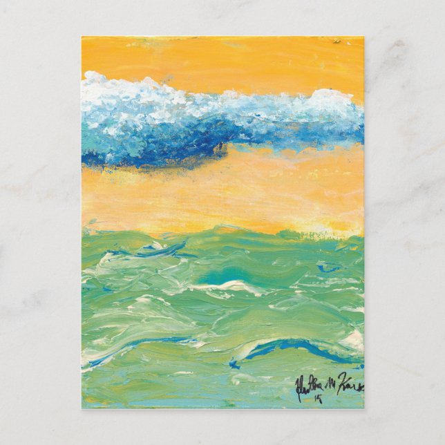 Vågar målning av vykort med Heather (Framsida)