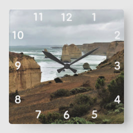 Vågar mot tiden - Underbar havsväg Fyrkantig Klocka