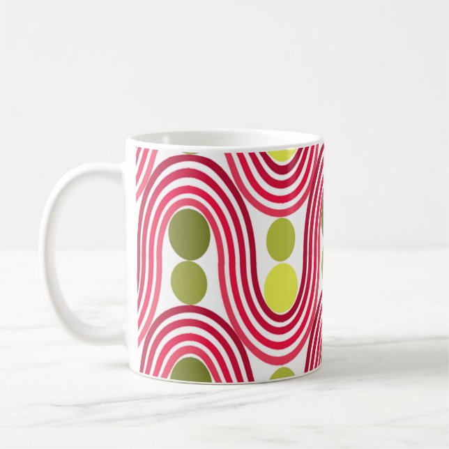 Vågar och cirklar kaffemugg (Vänster)
