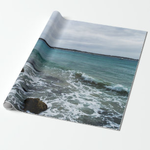 Vågar och fiskebåtar i havet, presentpapper