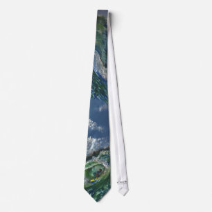 Vågar och Surfer Tie tryckt målning Slips