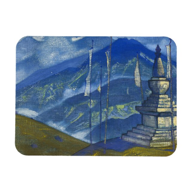 Vågar of Mist, 1924 av Nicholas Roerich Magnet (Horisontell)