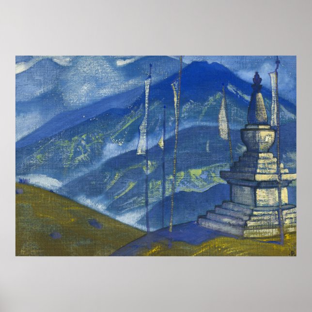 Vågar om Mist av Nicholas Roerich Poster (Framsidan)