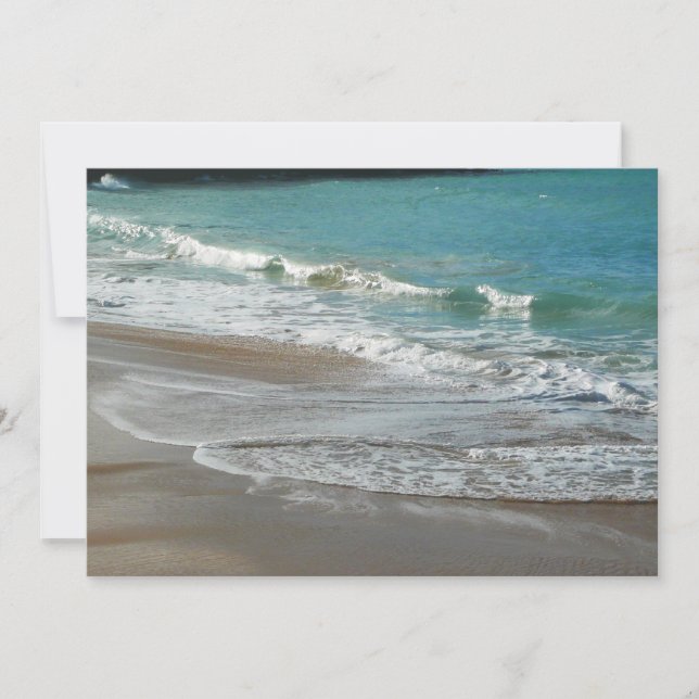 Vågar på Beach Turquise Blue Ocean (Framsida)