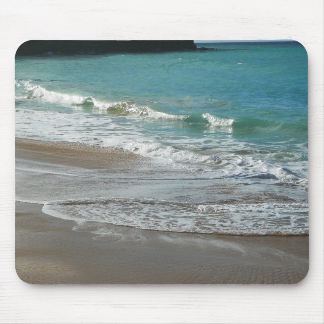 Vågar på Beach Turquise Blue Ocean Musmatta (Framsidan)