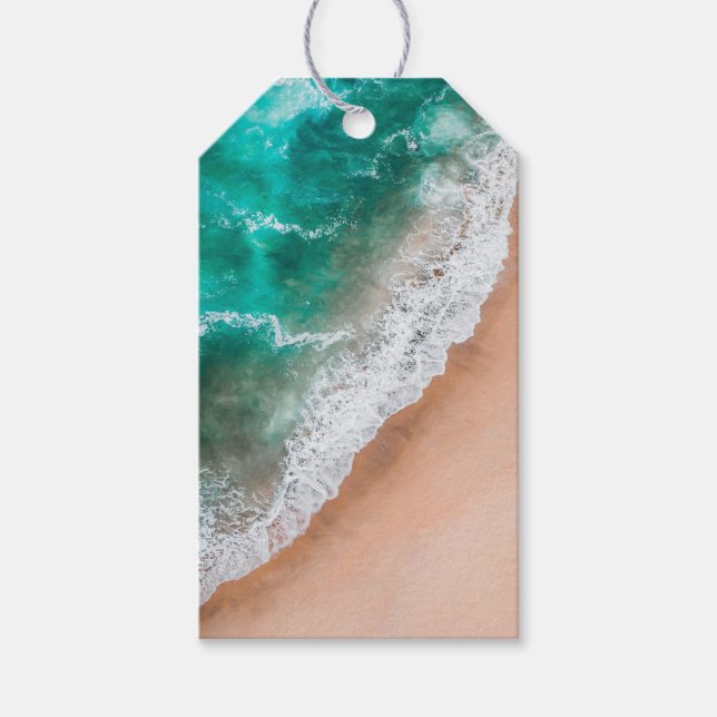 Vågar på Sandy Beach Presentetikett (Framsidan)