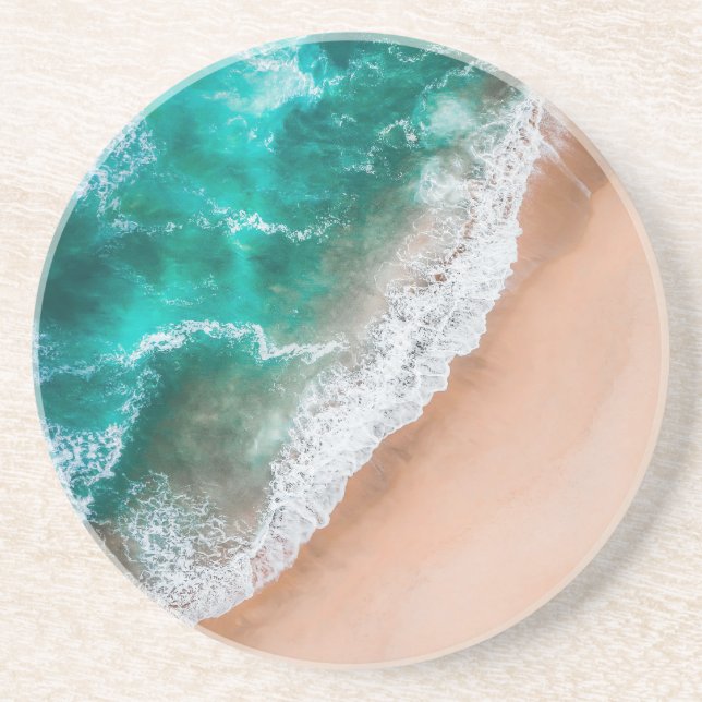 Vågar på Sandy Beach Underlägg (Framsidan)