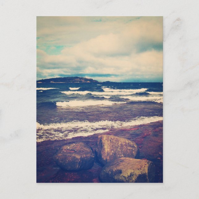 Vågar på Sjö överordnad Vykort (Framsida)