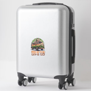 "Vägar ringer, Låt oss gå" Retro Vanlife Vinyl Klistermärken