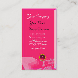 VÅGAR RUBY MONOGRAM,rosa röd svart Visitkort