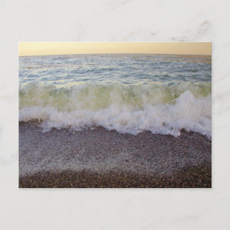 Vågar som träffar Beach Shore 2 Vykort
