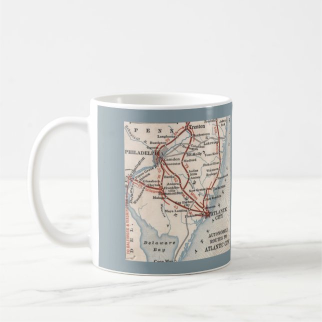 Vägar till Atlantstaden New jersey Mugg (Vänster)