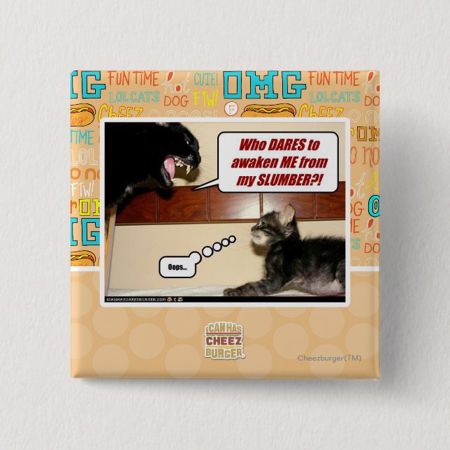 Vågar vem väcker mig? knapp (Framsida)