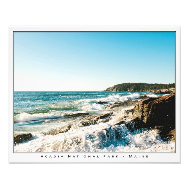 Vågar vid Acadia-kraschen (20 x 16) Fototryck (Framsidan)