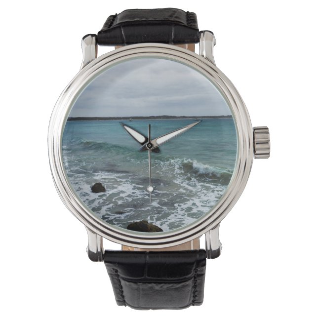 Vågar vid havet, armbandsur (Framsida)
