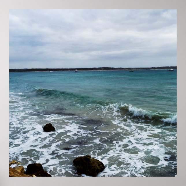 Vågar vid havet, poster (Framsidan)