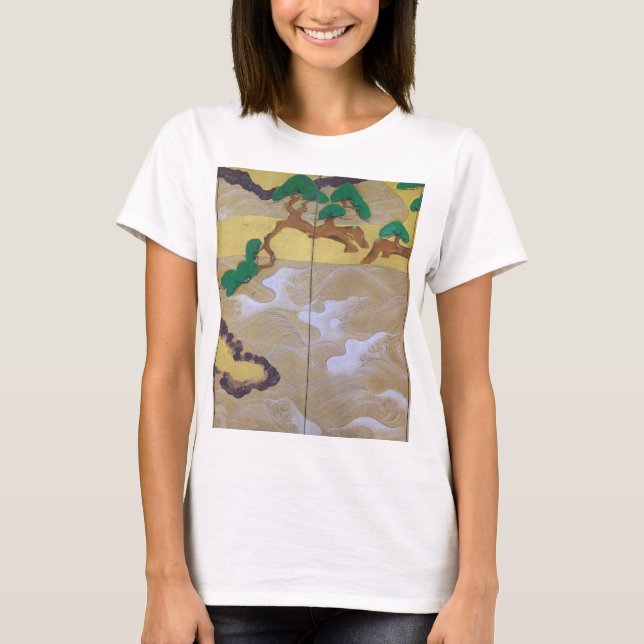 Vågar vid Matsushima (Höger), Tawaraya Sotatsu T Shirt (Framsida)
