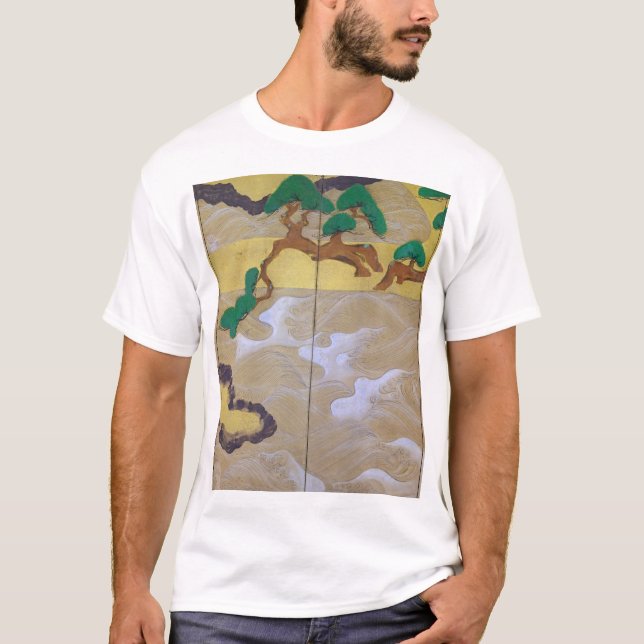 Vågar vid Matsushima (Höger), Tawaraya Sotatsu T Shirt (Framsida)