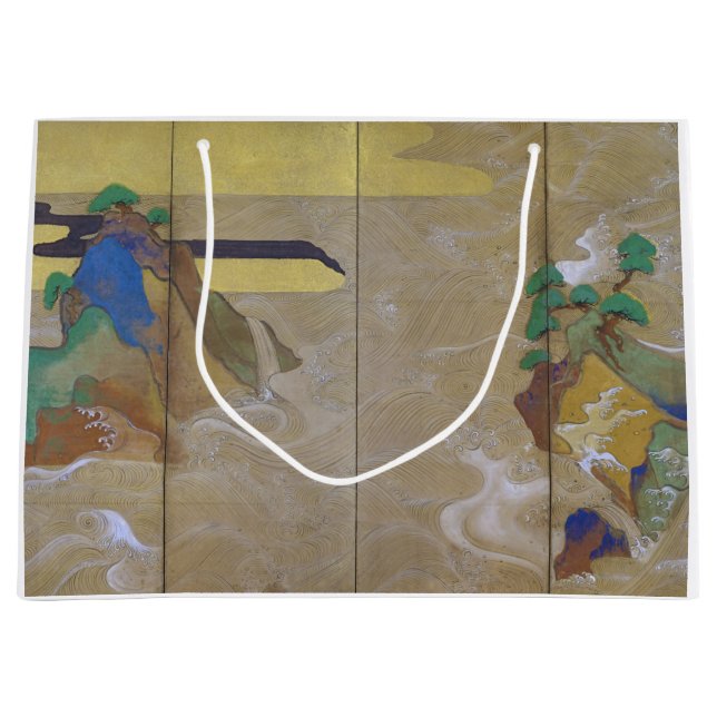 Vågar vid Matsushima (Lämnat), Tawaraya Sotatsu (Framsidan)