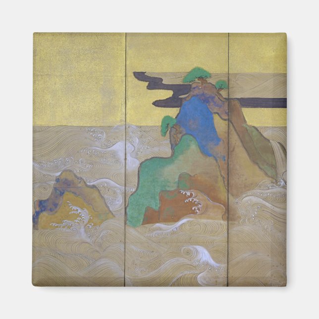 Vågar vid Matsushima (Lämnat), Tawaraya Sotatsu Magnet (Framsidan)