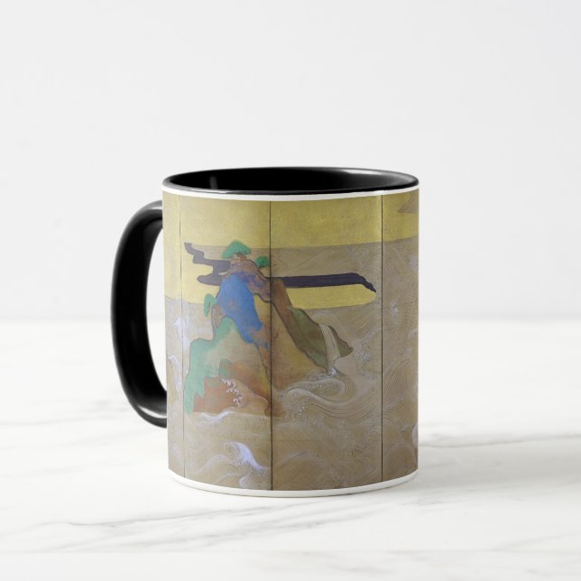 Vågar vid Matsushima (Lämnat), Tawaraya Sotatsu Mugg (Framsida vänster)