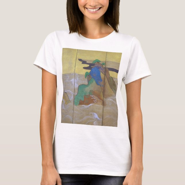 Vågar vid Matsushima (Lämnat), Tawaraya Sotatsu T Shirt (Framsida)