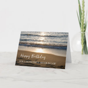 Vågar vid Sunset Beach Sister i Lag Birthday Kort