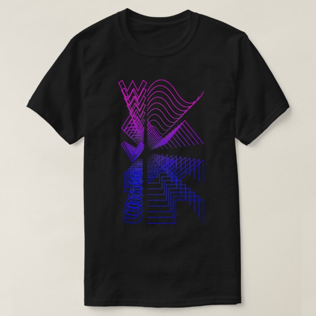 Vågar Waveform Audio Digital Design Modular Gift 1 T Shirt (Design framsida)