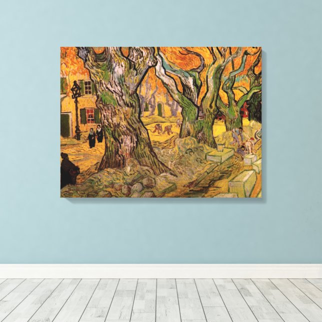 Vägarbetare av Vincent van Gogh Canvastryck (Insitu (trägolv))