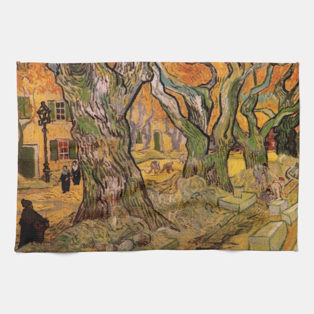 Vägarbetare av Vincent van Gogh Kökshandduk (Horisontell)