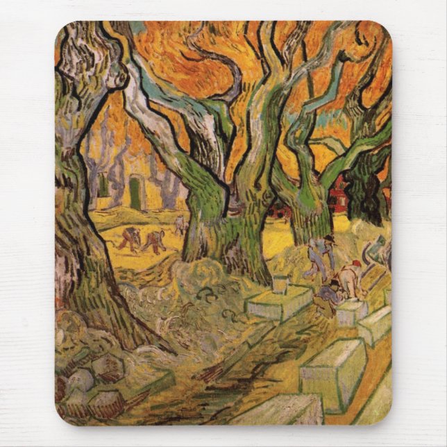 Vägarbetare av Vincent van Gogh Musmatta (Framsidan)