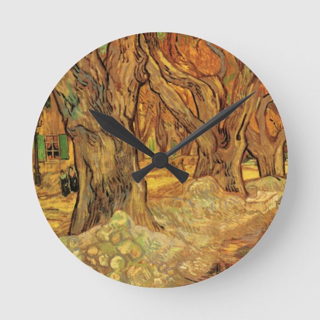 Vägarbetare av Vincent van Gogh Rund Klocka (Framsida)