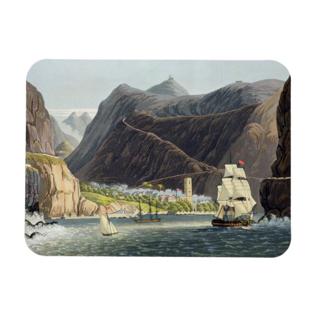 Vägarna St Helena, graverade av Robert Havell ( Magnet (Horisontell)